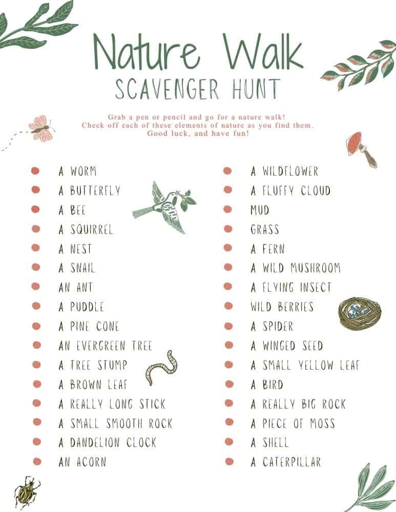 Outdoor Scavenger Hunt Ideas